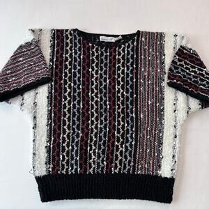 Jason Maxwell 80's Shirt Sweater Women's Size Small Stripes